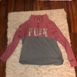 PINK QUARTER ZIP